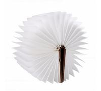 Bewinner Luz LED Plegable para Libros, Luz Nocturna Recargable de Madera de 2,5 W con Forma de Libro, Blanco Cálido Ajustable 3000K-3500K, Lámpara de Lectura Portátil USB-C para Decoración de la