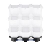 Bewinner Maceteros Verticales de Pared con 9 Bolsillos para Jardín (White)