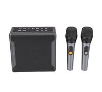 Bewinner Máquina de Karaoke Portátil con 2 Micrófonos Inalámbricos, Altavoz Bluetooth de 60W con Luces LED, IPX6 Resistente Al Agua, Batería 10H, para Fiestas en Casa Al Aire Libre
