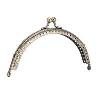 Bewinner Marco de Metal para Monedero, Versátil, Estilo Retro, con Cierre de Beso, para Bolso de Bricolaje, para Artesanos y Diseñadores, 5"