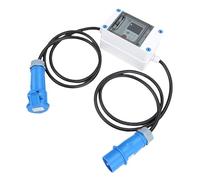 Bewinner Medidor de Electricidad Digital con Disyuntor WiFi, Conector a Prueba de Agua IP67, Soporte Inteligente, Medidor KWH Portátil para Vehículos Recreativos, Exteriores y Uso Doméstico