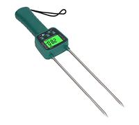 Bewinner Medidor Digital de Humedad de Heno con Transmisión de Voz, Probador de Humedad de Grano para Trigo, Soja, Maíz, Arroz, Cebada - Pantalla LCD Retroiluminada, Sonda de Acero de Doble Varilla