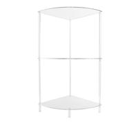 Bewinner Mesa Auxiliar de Esquina Multifuncional, Mesa Acrílica de 3 Niveles con Espacio de Almacenamiento de 3 Niveles, 30 X 30 X 65 Cm, para Dormitorio de Apartamento Pequeño