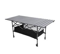Bewinner Mesa Plegable Compacta para Exteriores, Portátil, Resistente, Mesa de Parrilla para Camping, Escritorio, Diseño Plegable para Conducción Autónoma y Picnic, Acero Al Carbono, Ajustable,