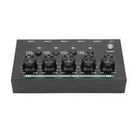 Bewinner Mezclador de Audio de 4 Canales con Alimentación USB, Consola de Mezcla de Sonido Compacta de bajo Ruido para Presentaciones en Estudio en Casa, DJ y Podcast