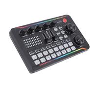 Bewinner Mezclador de Audio de Tarjetas de Sonido en, Tablero de Sonido de Transmisión en con Efecto de Iluminación para Podcast PC Grabación de Juegos de Karaoke, Equipo de