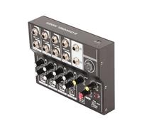 Bewinner Mezclador de Estéreo Portátil Q48 de 8 Canales para Karaoke, Podcasting, Estudio, Reverberación de bajo Ruido y Alta Claridad, Consola Amplificadora Mezcladora de Sonido Compacta con