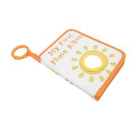 Bewinner Mi Libro de Recuerdos Fotográfico para Bebés, álbum de Fotos de Tela Suave para Bebés con Páginas Resistentes a Desgarros, Lindos Patrones y Bolsillos para Fotos para Niños Pequeños