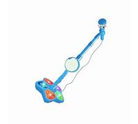 Bewinner Micrófono para Niños con Luces Incorporadas con Soporte, Micrófono de Plástico Liviano para Niños Pequeños Cantando en el Escenario, Regalo de Cumpleaños Azul para y Niñas de 3 a 12 Años