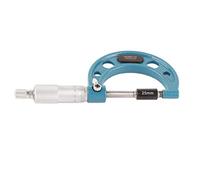 Bewinner Micrómetro Exterior de 25-50 Mm, Precisión de 0,01 Mm, Herramienta de Medición de Espesor de Acero Inoxidable con Llave y Bloque de Calibración, Micrómetro Exterior de Alta Precisión para