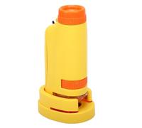 Bewinner Microscopio de Mano para Niños, Lupa Portátil 60-180X con Luz LED, Herramienta de Ciencia Educativa con 4 Diapositivas Preparadas, Microscopio de Bolsillo de Fácil Enfoque para (Yellow)