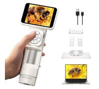 Bewinner Microscopio Digital Portátil de Bolsillo para Niños, Pantalla de 2,8 Pulgadas, Cámara Mini USB de Bolsillo HD de 100x a 1000x con 8 Luces LED Ajustables.