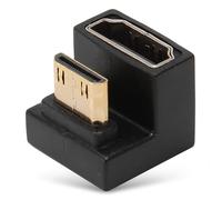 Bewinner Mini Adaptador HDMI a HDMI, 8K 60Hz 48Gbps 180 Grados Mini HDMI Macho a HDMI Hembra Conector, Convertidor HDMI en Forma de U para DSLR, Videocámara, PC