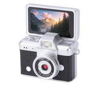 Bewinner Mini Cámara con Llavero, Mini Cámara Digital Retro Snap, Digital Vlog con Pantalla Abatible HD de 1,47 Pulgadas, Videocámara de Vídeo Pequeña Retro, Portátil