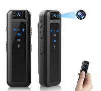 Bewinner Mini Cámara Corporal, Bodycam para Seguridad de Filmación Policial, Pequeño Bolsillo Personal Portátil 1080P Cámara Desgastada por el Cuerpo con Lente Giratoria de 180° para