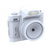 Bewinner Mini Cámara de Llavero, Cámara de Tamaño de Mini Pulgar 4K 64MP, Cámaras Digitales Retro FHD, Videocámara de Video Micro Portátil con 19 Efectos de Filtro para Viajar en Video (White)