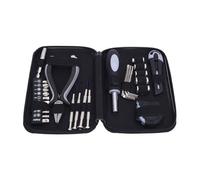 Bewinner Mini Juego de Herramientas para Reparaciones Domésticas, Incluye Alicates de Punta Fina, Cinta Métrica, Llaves Hexagonales, Destornilladores, Puntas de Destornillador, y Estuche de