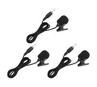 Bewinner Mini Micrófono de 3 Piezas con Conector de Tornillo de 3,5 Mm, Micrófono de Solapa con Cable para Cuello, Amplificador de Trenza de Nailon Profesional Compacto para Enseñanza, Conferencias,