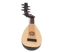 Bewinner Mini Modelo de Pipa de Laúd de Tilo, Adorno de Pipa Pequeño único Hecho a Mano, Instrumento Musical Tradicional Chino, Decoración de Madera en Miniatura para Estantería de Escritorio,
