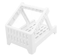 Bewinner Mini Soporte para Impresora de Códigos de Barras, Portaetiquetas Térmicas ABS Ligero Que Ahorra Espacio para Máquinas Etiquetadoras Generales, Admite Rollo de Papel de 110 Mm y Hojas (White)