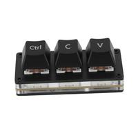 Bewinner Mini Teclado de 3 Teclas, Teclado Macro para Juegos, Interruptor Rojo, Teclado Mecánico con Retroiluminación Colorida Intercambiable en Caliente, Teclado USB Programable