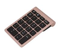 Bewinner Mini Teclado Inalámbrico BT304, Teclado Numérico Ergonómico de 22 Teclas Compatible con Bluetooth 5,0 para Android, para Windows, para Mac OS (Oro Rosa)