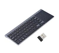 Bewinner Mini Teclado Inalámbrico Delgado 2.4 GHz con Panel Táctil para PC, Portátil, TV y TV Box Viajes al Aire Libre y Uso Diario