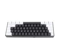 Bewinner Mini Teclado RGB 61 Teclas LED Retroiluminado Teclado para Juegos con Cable Ergonómico Sensación Mecánica Tipo C para Oficina, Negocios, Computadora Portátil, PC Blanco (Black)