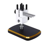 Bewinner Mini Tornillo de Banco para Mesa, Abrazadera de 0,01 a 1,25 Pulgadas, Rotación de 360°, Pequeño Tornillo de Banco de Aluminio con 8 Varillas, Sujeción de Precisión para Joyería, Reloj,