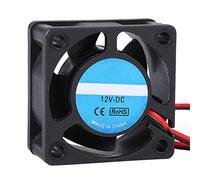 Bewinner Mini ventilador de refrigeración 4020 de 1.5 x 1.5 x 0.7 pulgadas CC 12 V 0.15 A, ventilador de plástico de 5 aspas, pequeño ruido/gran volumen de aire/ventilador de refrigeración de larga