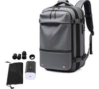 Bewinner Mochila de Viaje Ampliable 30L Antirrobo Impermeable con Bomba de Vacío, Perfecta para Viajes de Negocios y Desplazamientos - Gris