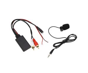 Bewinner Módulo Bluetooth AUX Módulo Adaptador de Radio de Coche de Apto para, Adaptador de Cable 2 con Micrófono Manos Libres Apto para un Mejor Rendimiento, Negro, 1 Paquete