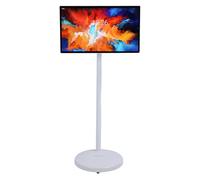 Bewinner Monitor de 24 Pulgadas con Cámara de 5MP,Pantalla Inteligente Profesional de 24 Pulgadas con Soporte para Poste,Pantalla Táctil Móvil,Pantalla Portátil para Transmisión en Vivo