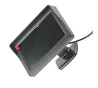 Bewinner Monitor de Coche con Pantalla a Color TFT LCD de 4,3 Pulgadas con Visera Solar, Entrada de Vídeo de 2 Vías, Pantalla de Cámara de Visión Trasera Impermeable para Coche, SUV, Furgoneta y