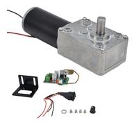 Bewinner Motor con Engranaje de 12 V CC, Reducción de Velocidad de Gusano, Eje de 8 Mm, 5840-31ZY, Motor de Engranaje de Alto par de 50 RPM con Regulador de Velocidad PWM para Máquina de Cortina,