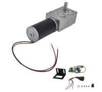 Bewinner Motor con Engranaje de 12 V CC, Reducción de Velocidad de Gusano, Eje de 8 Mm, 5840-31ZY, Motor de Engranaje de Alto par de 50 RPM con Regulador de Velocidad PWM para Máquina de Cortina,