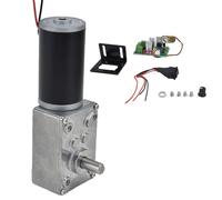 Bewinner Motor con Engranaje de 12 V CC, Reducción de Velocidad de Gusano, Eje de 8 Mm, 5840-31ZY, Motor de Engranaje de Alto par de 50 RPM con Regulador de Velocidad PWM para Máquina de Cortina,