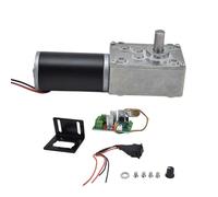 Bewinner Motor con Engranaje de 12 V CC, Reducción de Velocidad de Gusano, Eje de 8 Mm, 5840-31ZY, Motor de Engranaje de Alto par de 50 RPM con Regulador de Velocidad PWM para Máquina de Cortina,