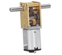 Bewinner Motor de Engranaje Helicoidal de Doble Eje DC12V 27RPM, Motor de Reducción de Engranaje Helicoidal Micro 1218-N20 con Asiento Fijo, de CC Cepillado de Baja Velocidad para Lavadora
