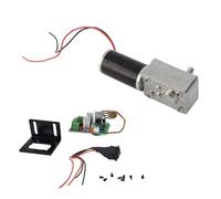 Bewinner Motorreductor DC 12V Reducción de Velocidad de Gusano, 5840-31ZY Eje de 8 Mm 50 RPM de Alto par con Controlador de Regulador PWM para Máquina de Cortina, Abridor de Ventanas, Cartelera