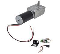 Bewinner Motorreductor DC 12V Reducción de Velocidad de Gusano, 5840-31ZY Eje de 8 Mm 50 RPM de Alto par con Controlador de Regulador PWM para Máquina de Cortina, Abridor de Ventanas, Cartelera