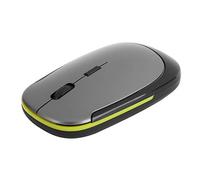 Bewinner Mouse Inalámbrico 1600 dpi Ratón óptico con Nano Receptor USB, para PC Portátil, Oficina en Casa, Diseño Ergonómico, Fácil de Transportar, Negro (Gris-Plata)