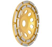 Bewinner Muela Abrasiva de Copa de Diamante de 180 Mm para Hormigón, Granito, Piedra, Mármol, Diseño Segmentado de Doble para Rectificado Rápido en Seco/húmedo, Se Adapta a Amoladoras Angulares de