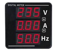 Bewinner Multímetro Digital Probador de Frecuencia de Corriente de Voltaje CA Pantalla LED 50-500V 0-120A 10-99.9HZ Medidor de Panel 1% de Precisión No Se Necesita Alimentación Externa 72x72 Mm, LED