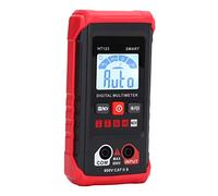 Bewinner Multímetro Digital Voltímetro de Rango Automático, Medidor de Resistencia de Voltaje CA/CC de 600 V con RMS Verdadero, Pantalla Retroiluminada por LED, Estuche de Goma, Probador Eléctrico