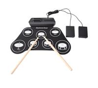 Bewinner Pad de Batería Electrónica para Niños con 5 Sonidos, Juego Enrollable Recargable