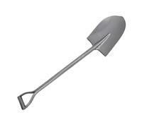 Bewinner Pala Totalmente de Metal para Cavar, Jardinería, Camping, Pala con Punta de Corto en D, Acero MN de 100 Cm, Pequeña Resistente para Suelos Duros, Zanjas, Trasplantes, de Jardín Ideal