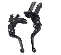 Bewinner Palancas Universales del Cilindro Maestro del Embrague del Freno de la Motocicleta 7/8" 22 Mm, Kit de Depósito Ajustable de Aluminio CNC con Base de Espejo Retrovisor, Ajuste de Distancia