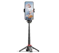 Bewinner Palo para Selfies Portátil F07 |Trípode Instantáneo, Control Remoto BT Desmontable y Luz de Relleno de Triple Tono, Rotación de 360° para Fotografía/vlogging con Teléfono