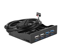 Bewinner Panel Frontal USB 3.0 para Unidad de Disquete de 3,5 Pulgadas con 4 Puertos - Transferencia de Datos de Alta Velocidad, Plug and Play, No Necesita Alimentación Externa - para Caja de PC de